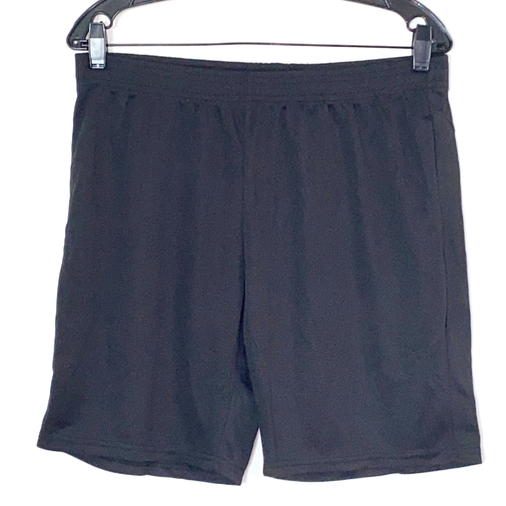 Real Essentials Shorts Mens Large Black Active Athletic Shorts Stretchy